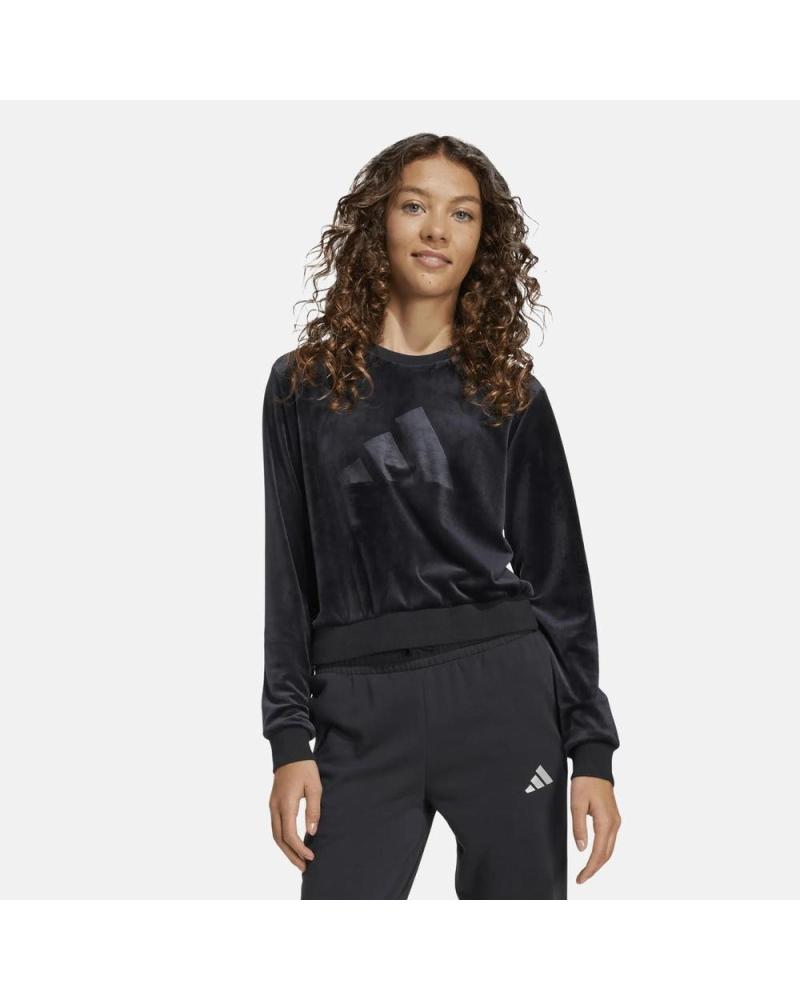 FELPA ADIDAS NERA CON LOGO IN RILIEVO NAN