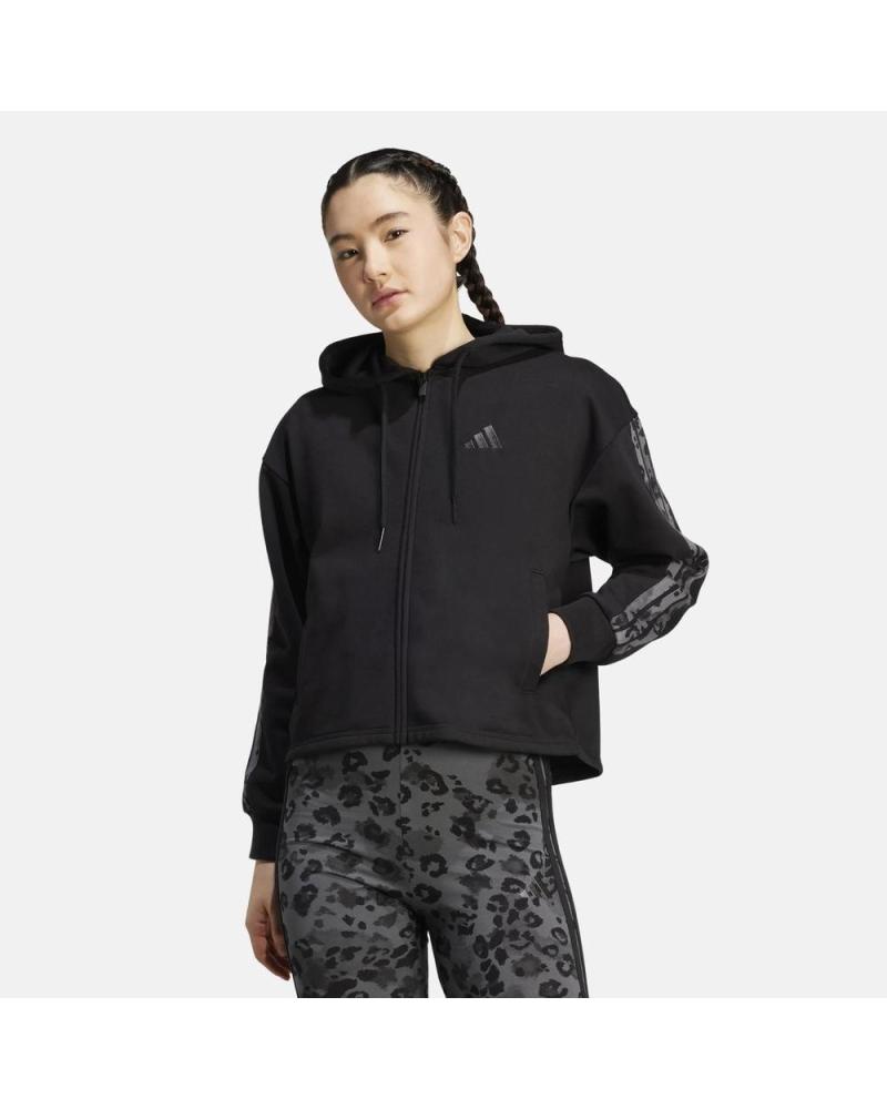 FELPA CON CAPPUCCIO ADIDAS NERA NAN