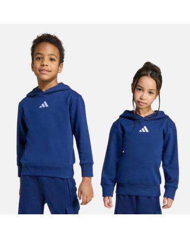 FELPA CON CAPPUCCIO ADIDAS PER BAMBINA - BLU REALE NAN