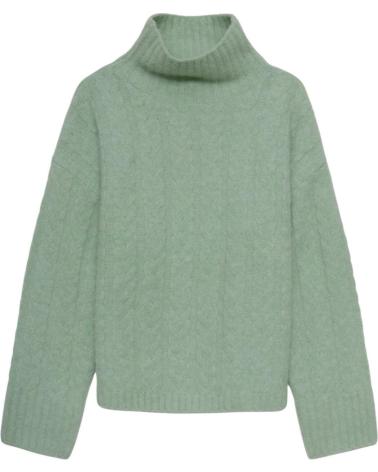 JERSEY DE CUELLO ALTO YERSE DE PUNTO SUAVE EN VERDE MENTA NAN