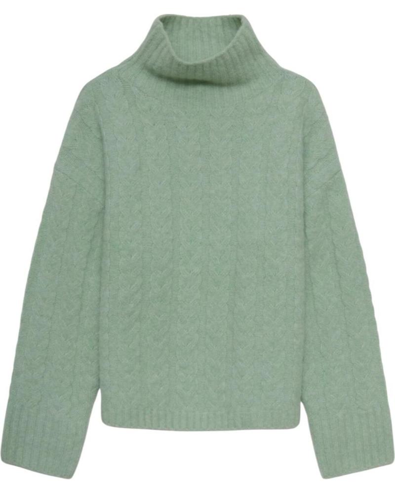 JERSEY DE CUELLO ALTO YERSE DE PUNTO SUAVE EN VERDE MENTA NAN