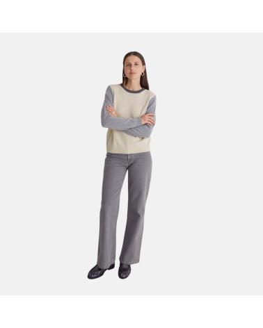 JERSEY DE PUNTO YERSE BICOLOR PARA MUJER NAN