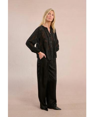 CAMISA MANGA LARGA MOLLY BRACKEN TW141DN NEGRO NEGRO
