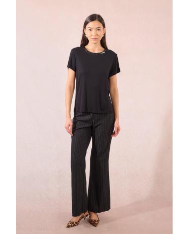 MOLLY BRACKEN BLACK T-SHIRT MODEL TF118DN NEGRO