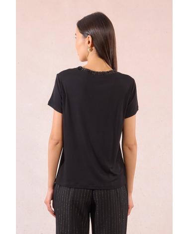 MOLLY BRACKEN BLACK T-SHIRT MODEL TF118DN NEGRO
