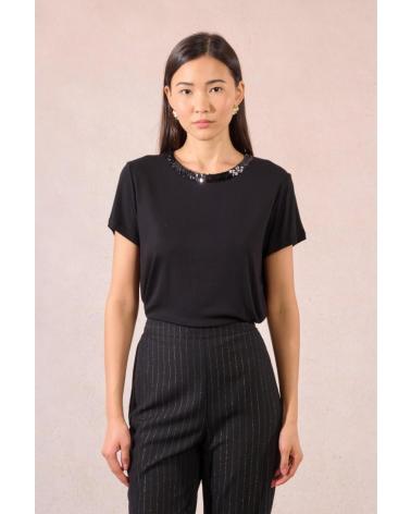 MOLLY BRACKEN BLACK T-SHIRT MODEL TF118DN NEGRO