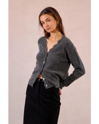 CARDIGAN MOLLY BRACKEN T1924DN GRIGIO GRIS