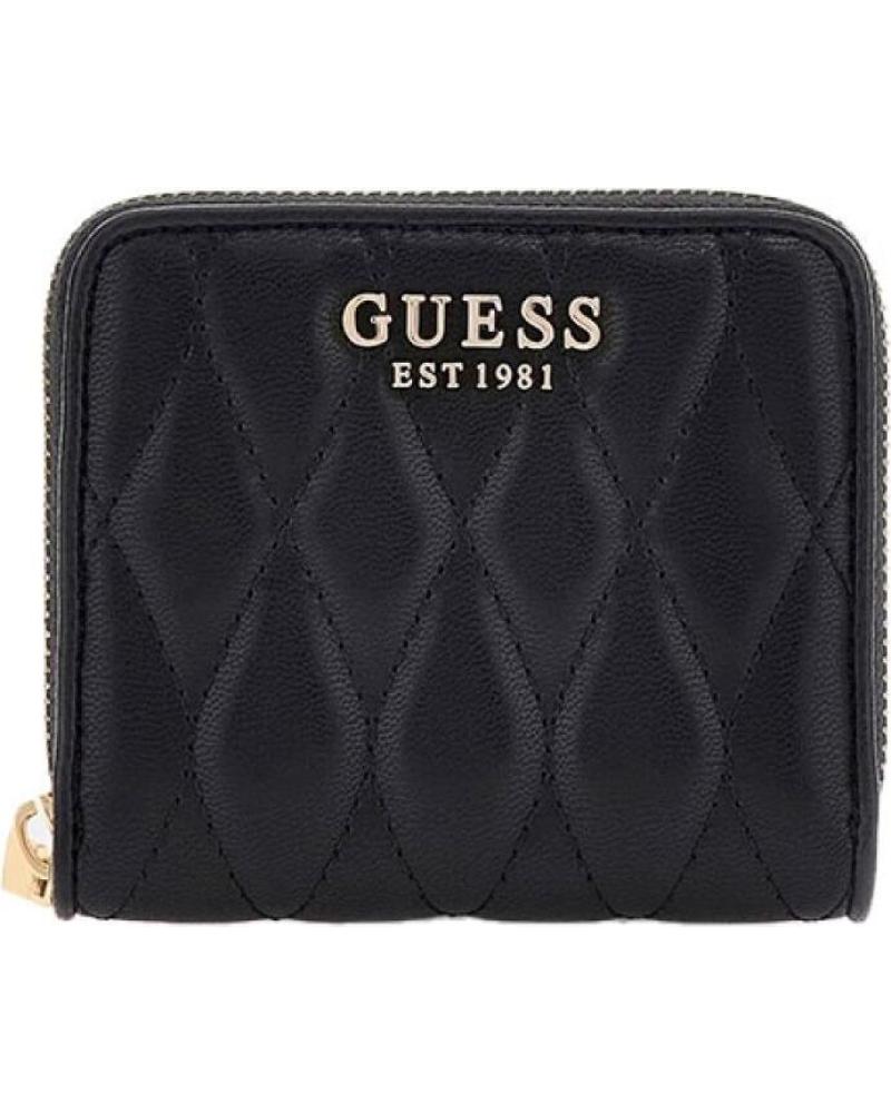 GUESS JEANS QUILTED WALLET SWQG8122137 BLACK NEGRO