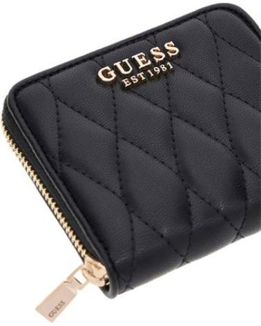 GUESS JEANS QUILTED WALLET SWQG8122137 BLACK NEGRO