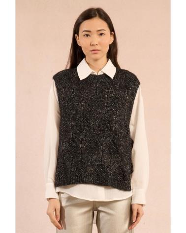 GILET IN MAGLIA MOLLY BRACKEN LA1791DN NERO VARIOS COLORES