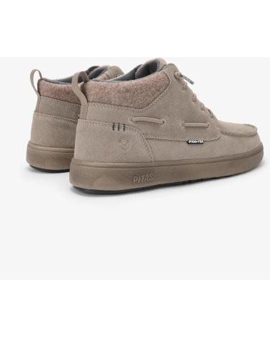 WALK IN PITAS KENT: WASSERABWEISENDER SPALTLEDER-STIEFEL MIT MEMBRAN, BEIGE BEIGE