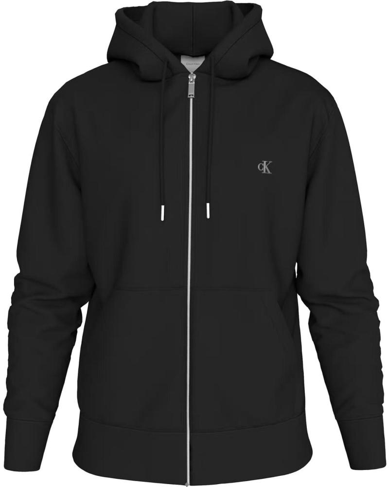 CALVIN KLEIN MONOGRAM FZ HOODIE 350TERRY NEGRO NEGRO