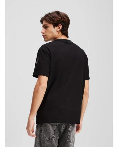 KARL LAGERFELD KLJ REGULAR RUBBER PATCH BLACK T-SHIRT NEGRO