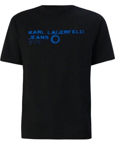 KARL LAGERFELD REGULAR FIT ECLIPSE LOGO T-SHIRT BLACK NEGRO
