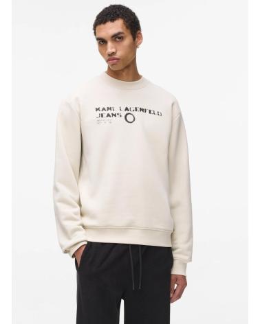 KARL LAGERFELD KLJ REGULAR ECLIPSE LOGO SWEAT BEIGE BEIGE