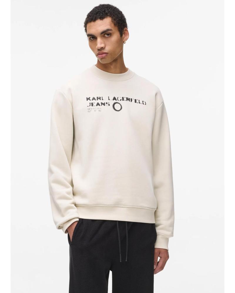 KARL LAGERFELD KLJ REGULAR ECLIPSE LOGO SWEAT BEIGE BEIGE