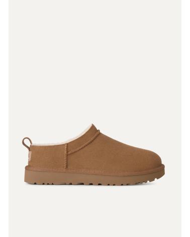 ZOCCOLO UGG CLASSIC MICRO CHESTNUT IN PELLE SCAMOSCIATA CON FODERA IN LANA MULTICOLOR