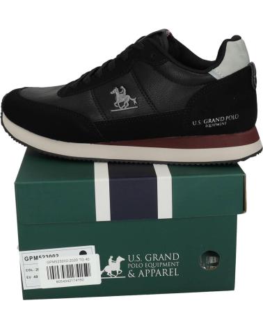 U.S. GRAND POLO EQUIPMENT APPAREL FREIZEITSCHUHE GPM523002-2020 SCHWARZ NEGRO
