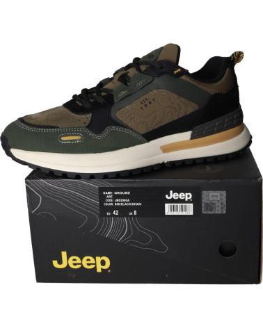 JEEP JM52080A SCHWARZ-KHAKI SNEAKER NEGRO-KAKI