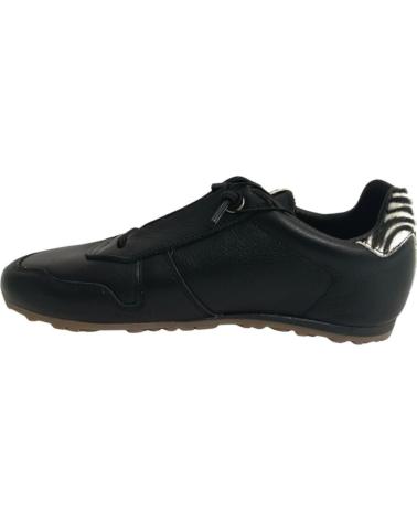 CETTI 1379 BLACK LEATHER CASUAL SNEAKERS NEGRO