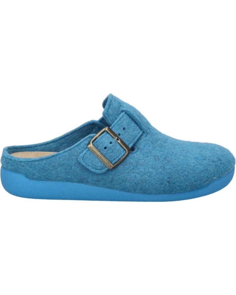 DAMEN HAUSSCHUHE JOSEP SEIBEL CARA-01 AUS BLAUER WOLLE AZUL
