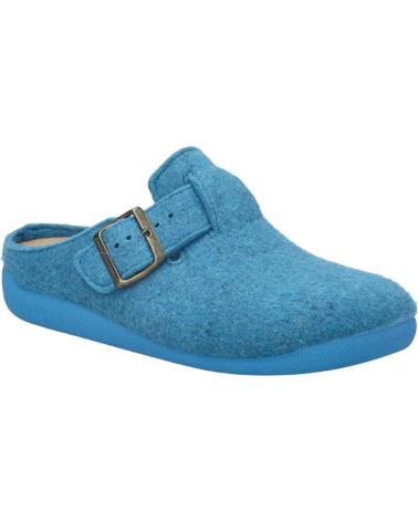 DAMEN HAUSSCHUHE JOSEP SEIBEL CARA-01 AUS BLAUER WOLLE AZUL