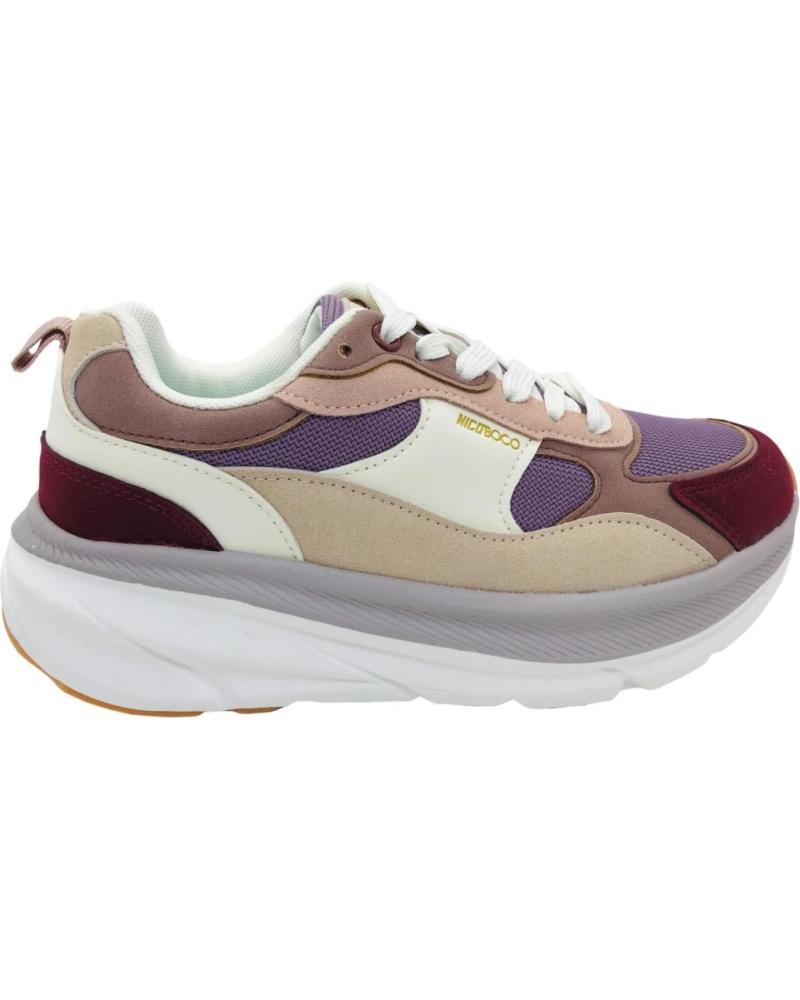 NICOBOCO 43-203 W: LÄSSIGER SNEAKER MEHRFARBIG MIT ROTEN AKZENTEN ROJO