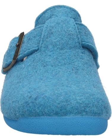 DAMEN HAUSSCHUHE JOSEP SEIBEL CARA-01 AUS BLAUER WOLLE AZUL