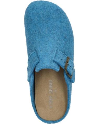 DAMEN HAUSSCHUHE JOSEP SEIBEL CARA-01 AUS BLAUER WOLLE AZUL