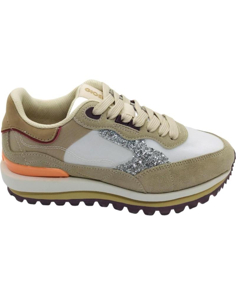 GIOSEPPO FOLEY 76378 : BASKETS DÉCONTRACTÉES BEIGE AVEC DÉTAILS ORANGE BEIGE
