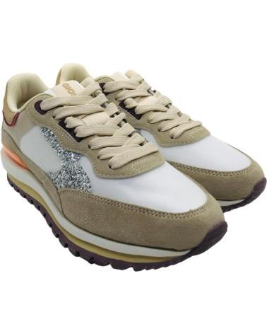 GIOSEPPO FOLEY 76378 : BASKETS DÉCONTRACTÉES BEIGE AVEC DÉTAILS ORANGE BEIGE