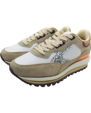 GIOSEPPO FOLEY 76378 : BASKETS DÉCONTRACTÉES BEIGE AVEC DÉTAILS ORANGE BEIGE