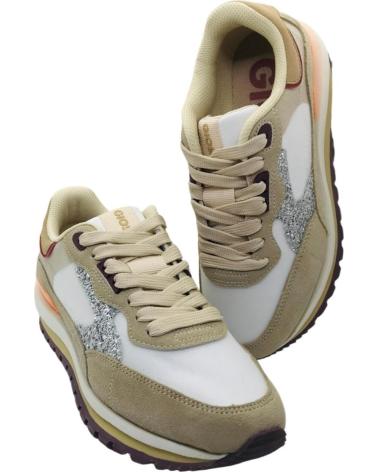 GIOSEPPO FOLEY 76378 : BASKETS DÉCONTRACTÉES BEIGE AVEC DÉTAILS ORANGE BEIGE