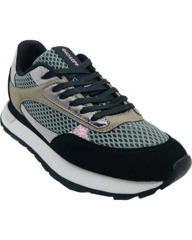 GIOSEPPO FUNKLEY 76494 : BASKETS DÉCONTRACTÉES NOIRES AVEC DÉTAILS GRIS ET ROSES NEGRO