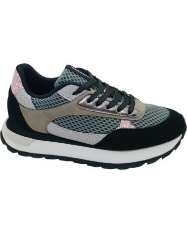 GIOSEPPO FUNKLEY 76494 : BASKETS DÉCONTRACTÉES NOIRES AVEC DÉTAILS GRIS ET ROSES NEGRO
