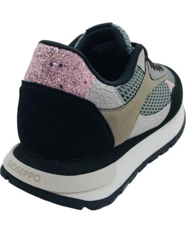 GIOSEPPO FUNKLEY 76494 : BASKETS DÉCONTRACTÉES NOIRES AVEC DÉTAILS GRIS ET ROSES NEGRO
