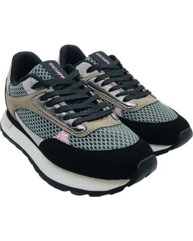 GIOSEPPO FUNKLEY 76494 : BASKETS DÉCONTRACTÉES NOIRES AVEC DÉTAILS GRIS ET ROSES NEGRO