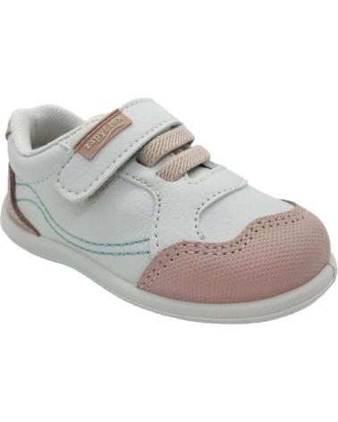 TÊNIS RESPEITOSO ZAPY AK201277 MENINA BRANCO ROSA BLANCO Y ROSA