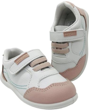 TÊNIS RESPEITOSO ZAPY AK201277 MENINA BRANCO ROSA BLANCO Y ROSA