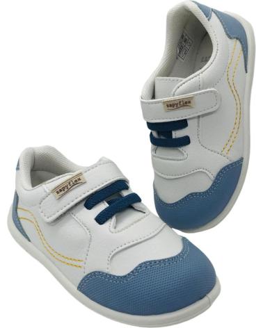 ZAPY TÊNIS ESPORTIVO RESPEITOSO AK201168 BRANCO-AZUL BLANCO- AZUL