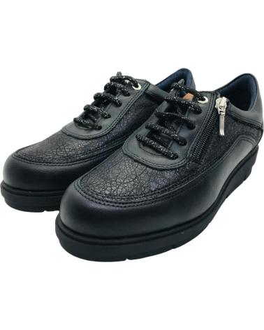 BAERCHI SCARPA COMFORT 32501 NERA CON CERNIERA LATERALE NEGRO