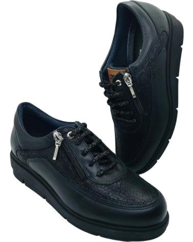 BAERCHI SCARPA COMFORT 32501 NERA CON CERNIERA LATERALE NEGRO