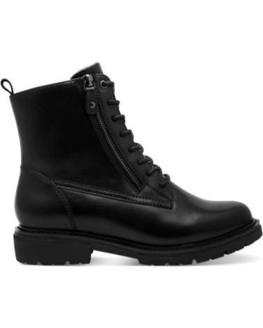 BOTAS JANA 25701 DE PIEL NEGRA CON CORDONES NEGRO