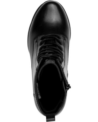 BOTAS JANA 25701 DE PIEL NEGRA CON CORDONES NEGRO