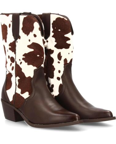 BOTA COWBOY SPORT3PUNTO0 7693 CASTANHO ESTAMPADO VACA VARIOS COLORES