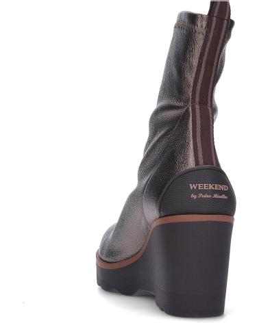 PEDRO MIRALLES STRETCH SUEDE ANKLE BOOTS MODEL 27550 BRONZE BRONZE