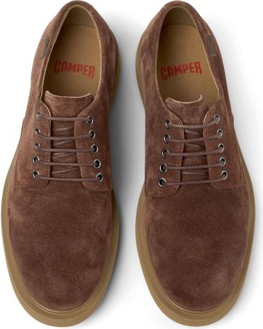 CAMPER NORMAN K100998 - SCARPE STRINGATE IN CAMOSCIO MARRONE MARRON005
