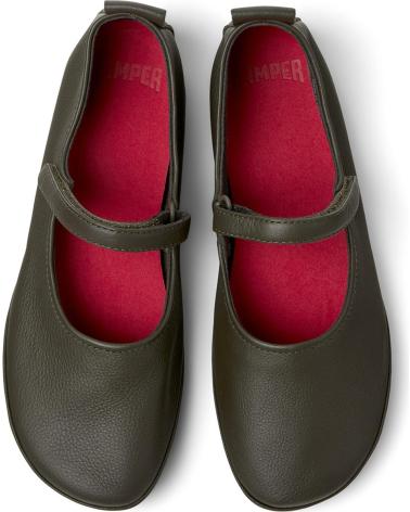 BALLERINES CAMPER RIGHT NINA EN CUIR VERT - K201365 VERDE031