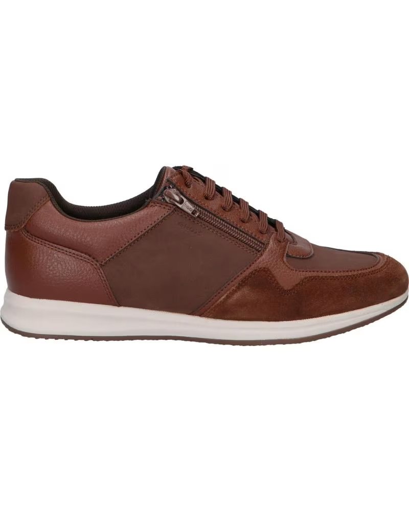 SCARPE CASUAL GEOX U AVERY A UOMO PELLE MARRONE C6003 BROWNCOTTO