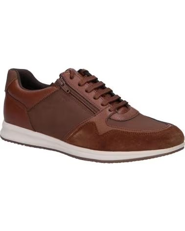 SCARPE CASUAL GEOX U AVERY A UOMO PELLE MARRONE C6003 BROWNCOTTO